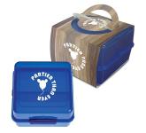 Split-Level Lunch Container With Custom Handle Box