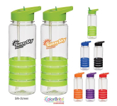 24 oz. Tritan Banded Gripper Water Bottle With Straw